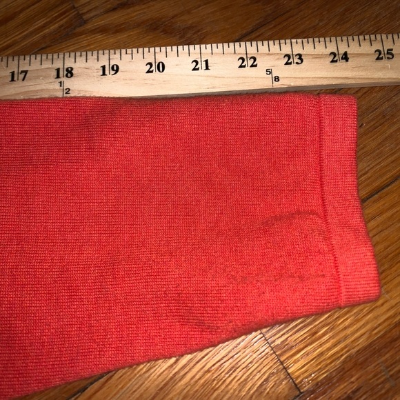 Talbots 3X women’s cable-knit sweater orange thick v neck plus size fall cotton - Picture 7 of 8